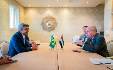 الصورة: الصورة: عبدالله بن زايد  يبحث مع وزير الخارجية البرازيلي تعميق الشراكة الاستراتيجية