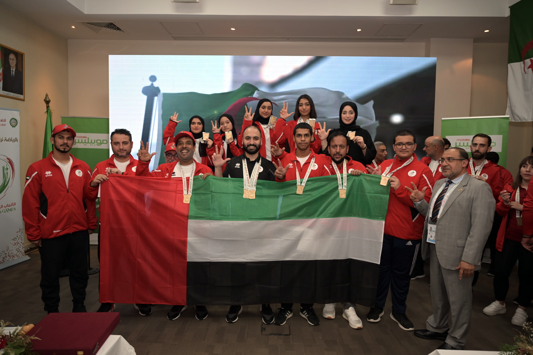 بعثة الإمارات تختتم مشاركتها في الدورة العربية بـ27 ميدالية ملونة