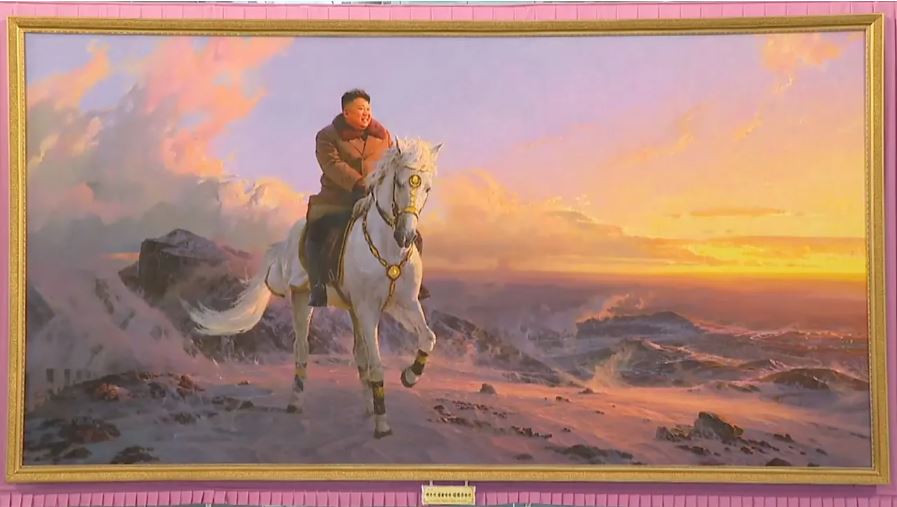 زعيم كوريا الشمالية يسمح برسمه على لوحات فنية ! (صور)