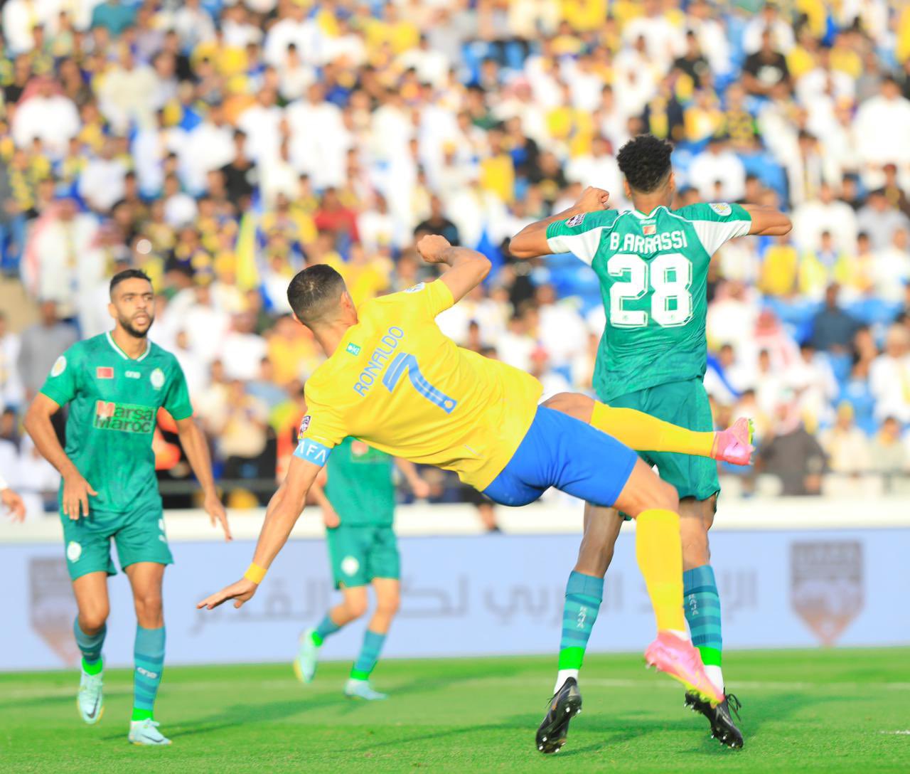 النصر يقسو على الرجاء بثلاثية ويلتقي الشرطة العراقي في نصف نهائي البطولة العربية