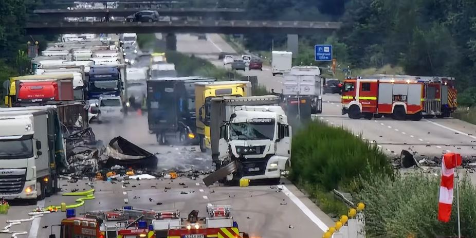 مقتل شخصين في تصادم شاحنات على طريق سريع في ألمانيا