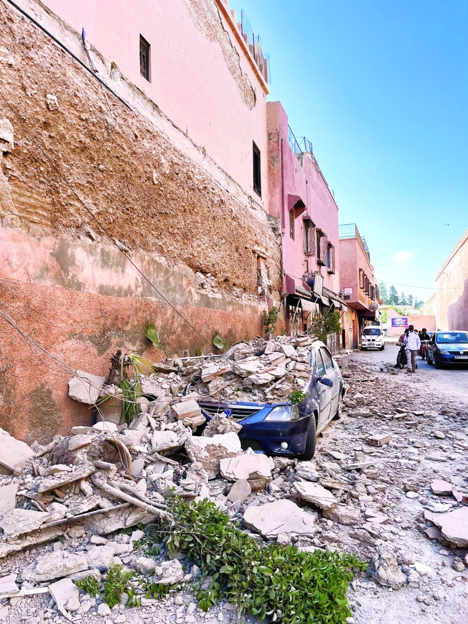 الصورة : مشهد من الدمار في مدينة مراكش| رويترز
