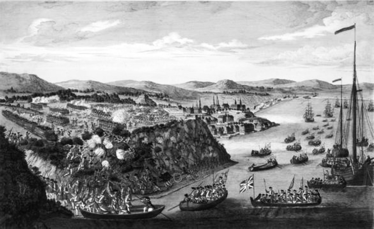 الصورة : 1759 معركة وديان أبراهام: البريطانيون يهزمون الفرنسيين بالقرب من مدينة كويبك في حرب السنوات السبع.