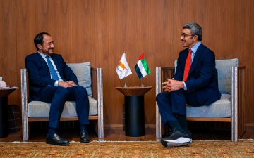 الصورة: الصورة: عبدالله بن زايد يلتقي رئيس قبرص في نيويورك ويبحثان الشراكة الاستراتيجية بين البلدين