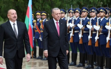 الصورة: الصورة: أردوغان يزور منطقة حدودية في أذربيجان وسط تصاعد التوترات الإقليمية