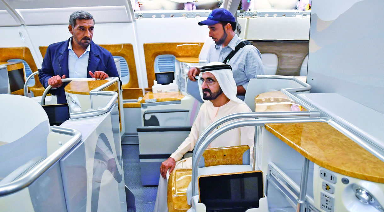 الصورة : محمد بن راشد.. رؤية مستقبلية ثاقبة وضعت «طيران الإمارات» في الصدارة العالمية | أرشيفية