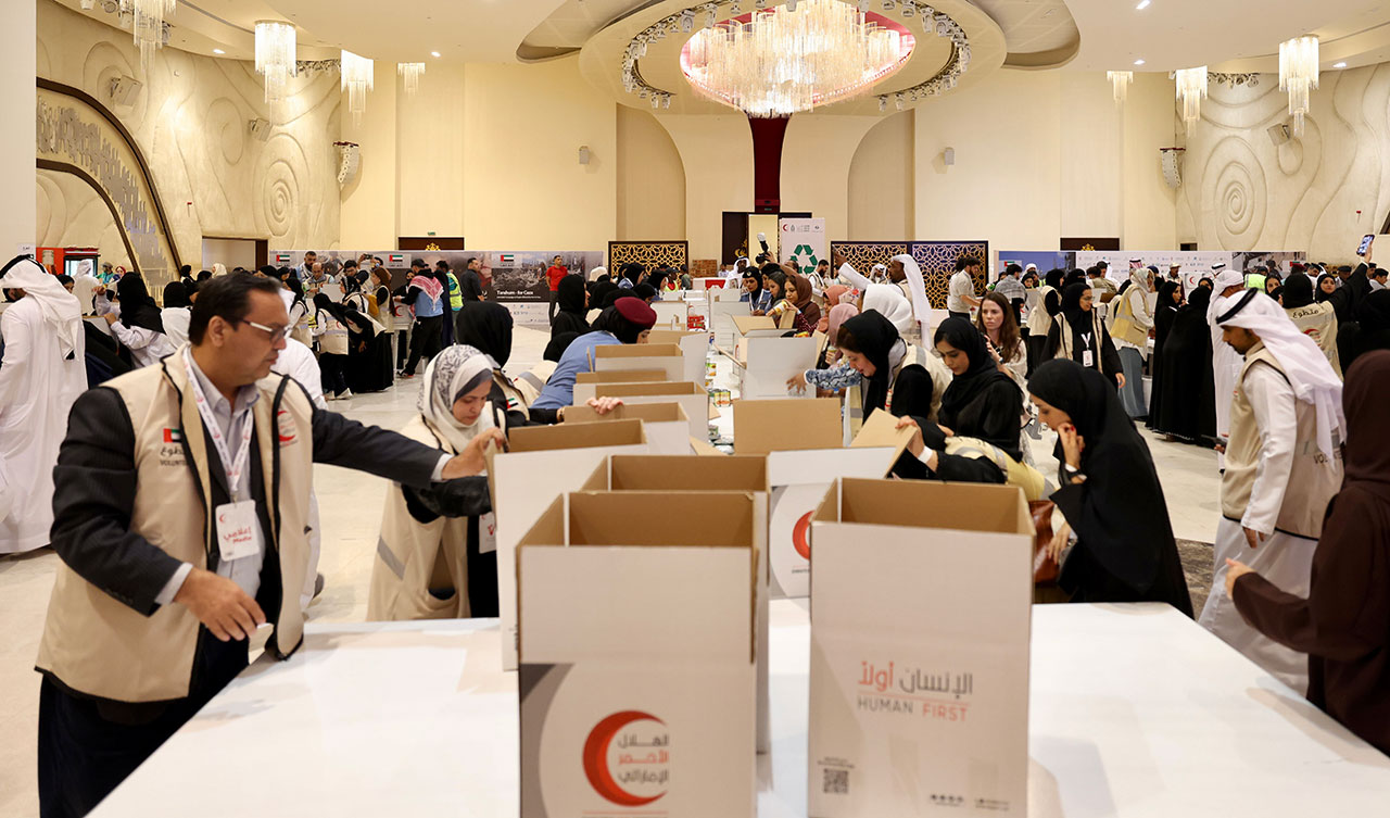 انطلاق حملة «تراحم من أجل غزة» بقاعة الإمارات للضيافة بعجمان