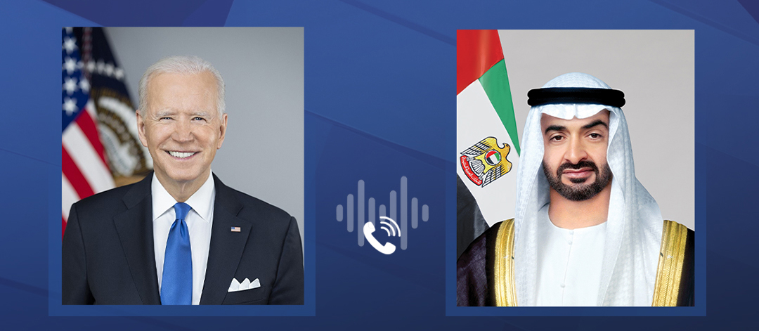 رئيس الدولة والرئيس الأمريكي يبحثان هاتفياً العلاقات الثنائية وتطورات أوضاع المنطقة