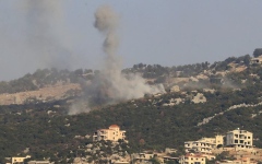 الصورة: الصورة: إطلاق صاروخ من سوريا نحو مرتفعات الجولان... والجيش الإسرائيلي يرد