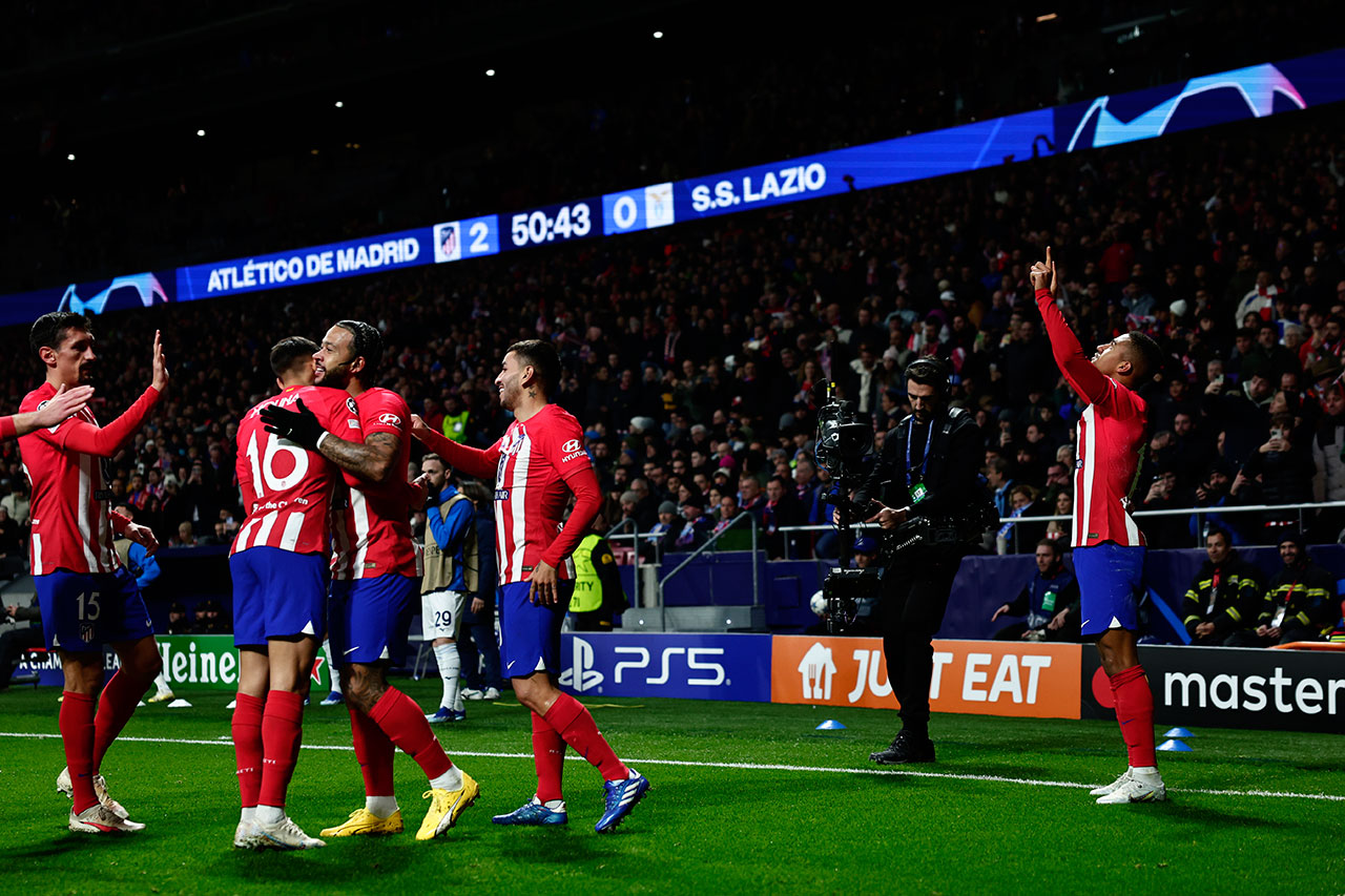 أتلتيكو مدريد يحسم صدارة المجموعة الخامسة بثنائية في لاتسيو بدوري أبطال أوروبا