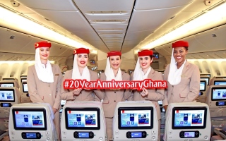 الصورة: الصورة: طيران الإمارات تنقل مليوني مسافر بين دبي وغانا خلال عقدين عبر 13 ألف رحلة
