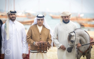 الصورة: الصورة: 9 ميداليات لمربط دبي في مهرجان كتارا الدولي