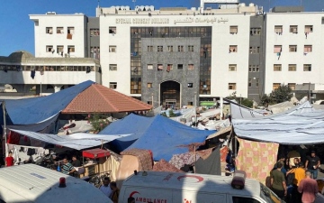 الصورة: الصورة: استهداف المستشفيات الفلسطينية قتل للإنسانية