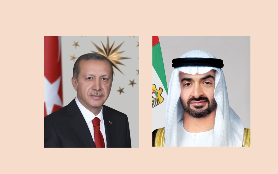 الصورة: الصورة: رئيس الدولة والرئيس التركي يبحثان هاتفياً علاقات البلدين ومسارات تطوير التعاون