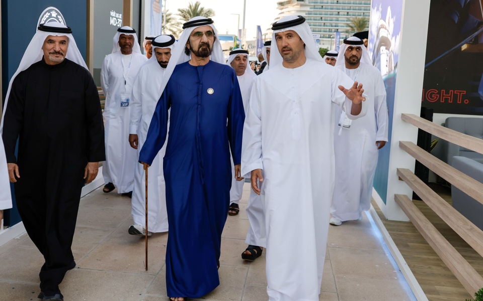 الصورة: الصورة: محمد بن راشد: الإمارات محور رئيسي لحركة الملاحة العالمية بإمكاناتها اللوجستية القوية وموقعها الاستراتيجي المتميز