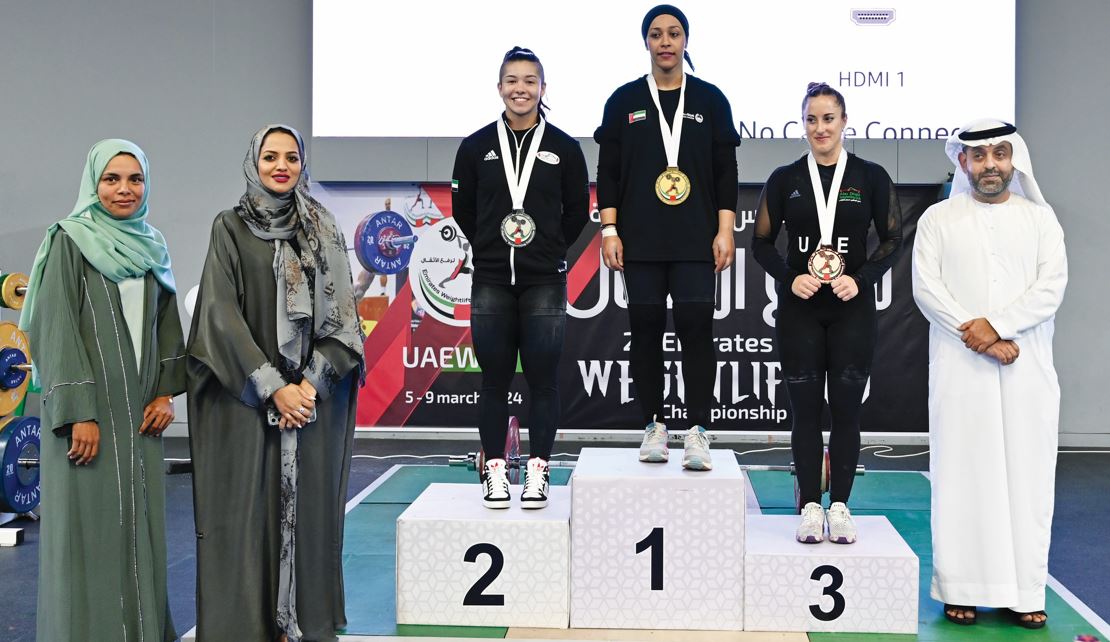 5 ميداليات حصاد «أبوظبي لرفع الأثقال» في كأس الإمارات