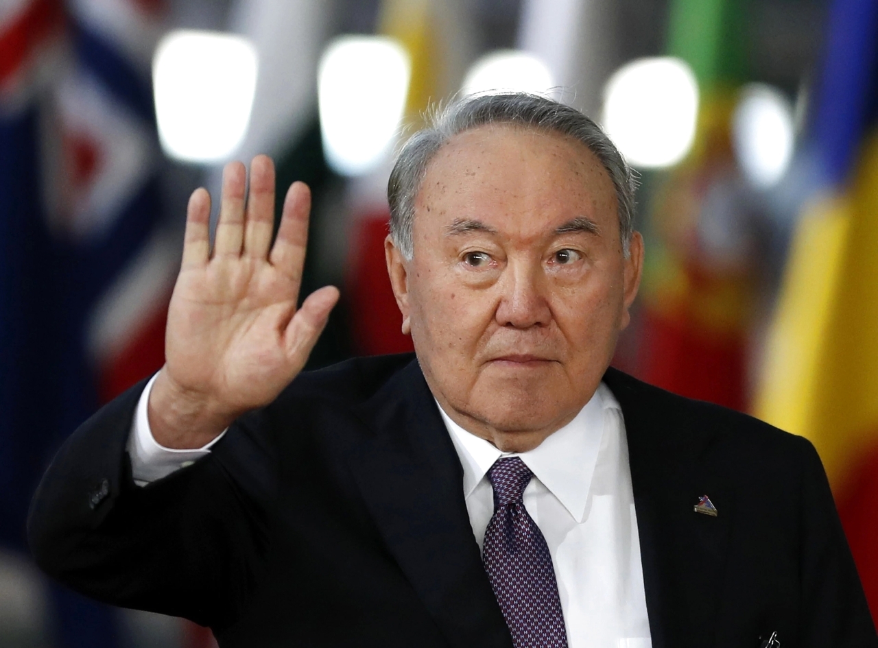 الصورة : 2019 رئيس كازاخستان نور سلطان نزارباييف يستقيل والعاصمة «أستانا» تصبح «نور سلطان»