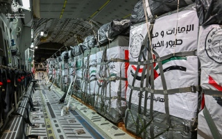 «طيور الخير» تنفذ الإسقاط الجوي الـ 18 للمساعدات الإنسانية والإغاثية على شمال قطاع غزة