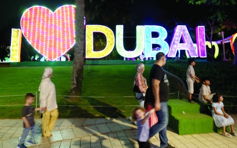 الصورة: الصورة: أجواء العيد في «دبي جاردن جلو»