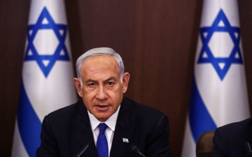 الصورة: الصورة: نتانياهو يتعهد بالنصر بعد تصدي إسرائيل لهجمات إيرانية
