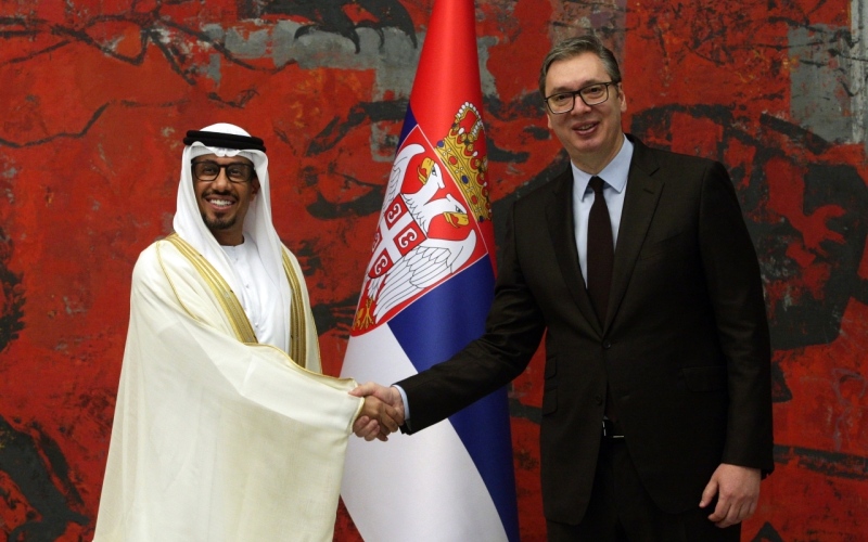 الصورة: الصورة: سفير الإمارات يقدم أوراق اعتماده إلى رئيس صربيا
