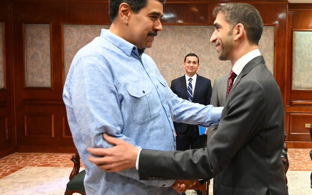 الصورة: الصورة: الرئيس مادورو ونائبته يستقبلان الزيودي ويؤكدان حرص فنزويلا على تعزيز التعاون مع الإمارات