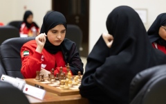 الصورة: الصورة: سيطرة إماراتية في «الشطرنج السريع» بالشارقة في «الخليجية»
