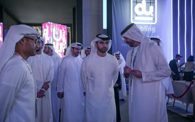 الصورة: الصورة: منصور بن محمد يفتتح معرض ومؤتمر الخليج العالمي لأمن المعلومات 2024