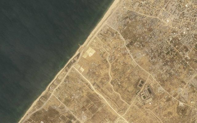 الصورة: الصورة: الميناء المؤقت في غزة يبدأ العمل مطلع الشهر المقبل