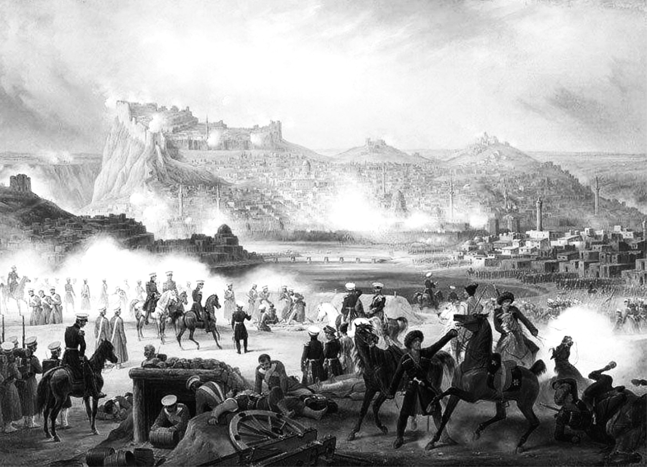 الصورة : 1828 الإمبراطورية الروسية تعلن الحرب على الدولة العثمانية وتخرجها من السواحل الشرقية للبحر الأسود.