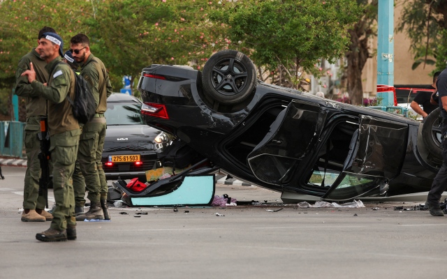 الصورة: الصورة: تعرُّض الوزير الإسرائيلي بن غفير لحادث سير