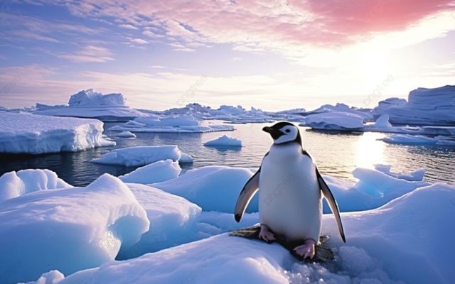 الصورة: الصورة: ذوبان الجليد يحد من تكاثر البطريق