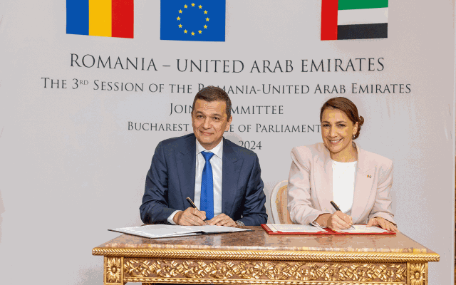 الصورة: الصورة: اللجنة المشتركة بين الإمارات ورومانيا تعقد اجتماعها الثالث في بوخارست