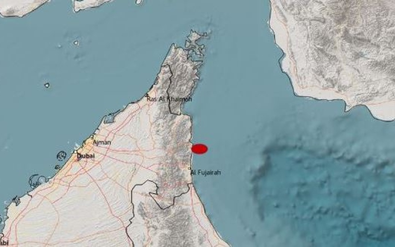 الصورة: الصورة: الإمارات: هزة أرضية بقوة 2.8 درجة في ساحل خورفكان