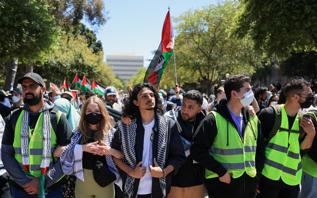 الصورة: الصورة: استمرار الاحتجاجات المؤيدة للفلسطينيين في الجامعات الأمريكية