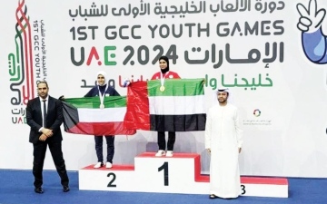 الصورة: الصورة: كلباء يشيد بإنجازات لاعبيه مع المنتخبات الوطنية في الألعاب الخليجية للشباب