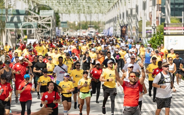 الصورة: الصورة: 2400 مشارك في سباق «وينغز فور لايف» بمدينة إكسبو دبي