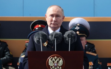 الصورة: الصورة: بوتين في خطاب "عيد النصر": القوات النووية في حالة تأهب "دائمة"