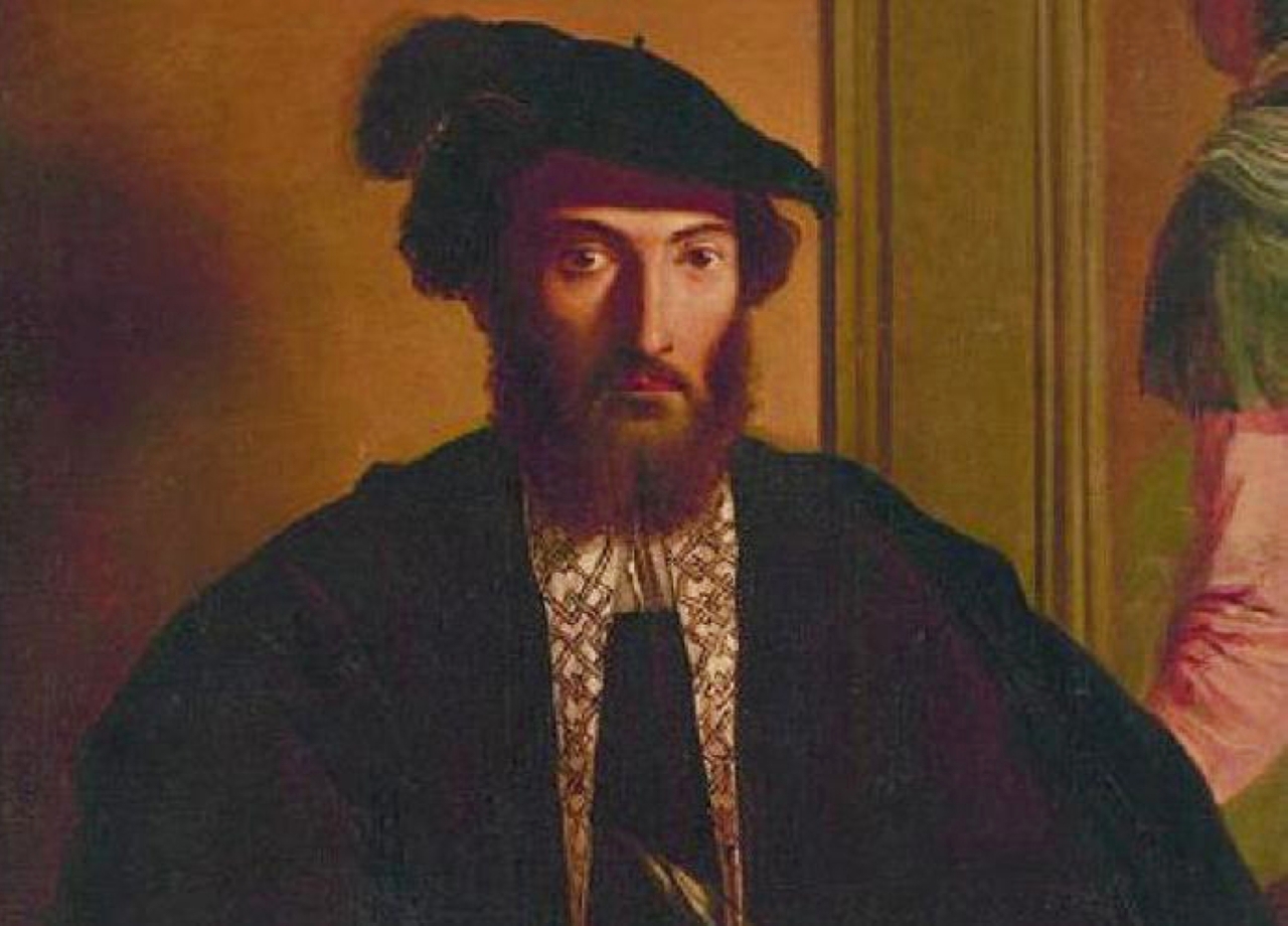 الصورة : 1497 البحّار الإيطالي أمريكو فسبوتشي يكتشف مصادفة قارة أمريكا الجنوبية.