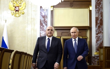 الصورة: الصورة: بوتين يعيد تعيين ميشوستين رئيساً لوزراء روسيا