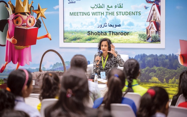 الصورة: الصورة: الكاتبة صوبحا ثارور تُلهم طلبة المدارس وتتحدّث عن الإبداع في أدب الأطفال