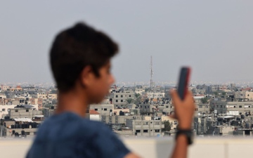 الصورة: الصورة: شركة الاتصالات الفلسطينية: انقطاع خدمات الإنترنت في مناطق جنوب قطاع غزة