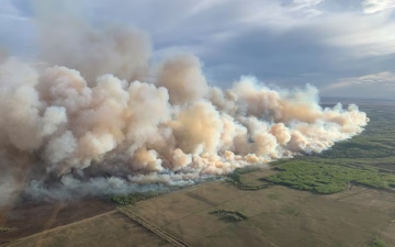 الصورة: الصورة: انتشار حرائق الغابات في غرب كندا يدفع الآلاف لإخلاء منازلهم