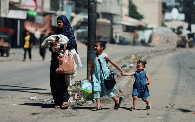 الصورة: الصورة: الأمم المتحدة: نزوح 800 ألف فلسطيني من رفح