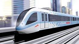 تقدم نسب الإنجاز في الخط الأخضر لمشروع مترو دبي البيان